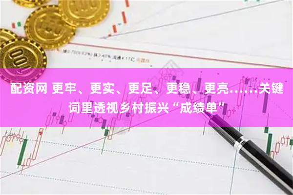 配资网 更牢、更实、更足、更稳、更亮……关键词里透视乡村振兴“成绩单”
