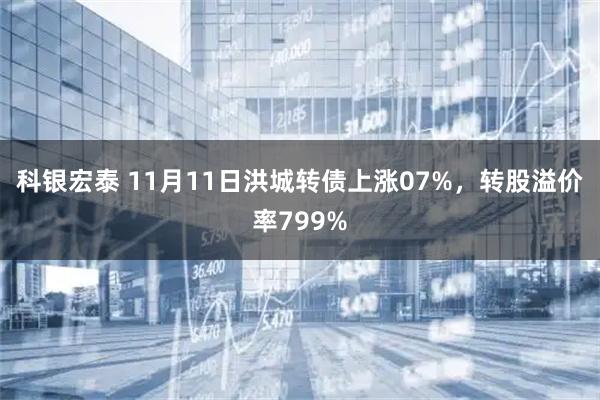 科银宏泰 11月11日洪城转债上涨07%，转股溢价率799%